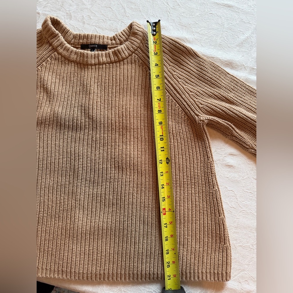 Quince Women's Crew Neck Sweater - Tan - Picture 9 of 10